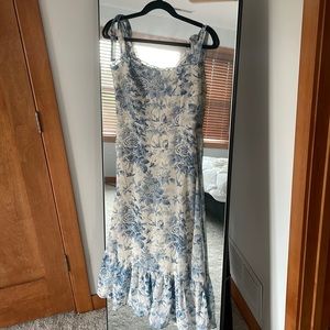 Swallow and Rose Midi Dress